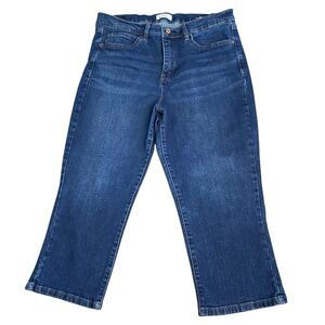 Nicole Miller Soho High Rise Capri Jeans Blue Denim Stretch Women’s Size 12